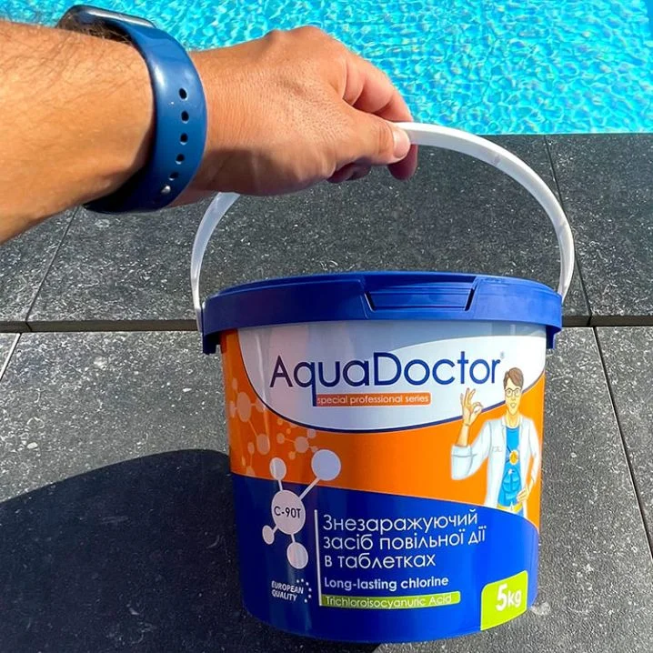 Повільно-розчинний хлор для басейну AquaDoctor C-90T 5 кг Київ - фото 2