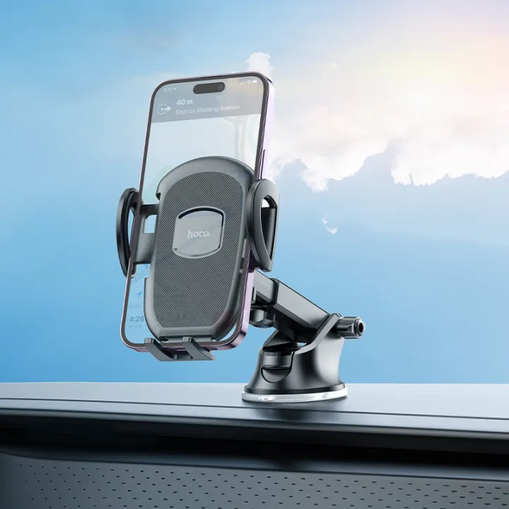Автотримач для телефона HOCO H9 General car holder(center console) Black Одеса - фото 7