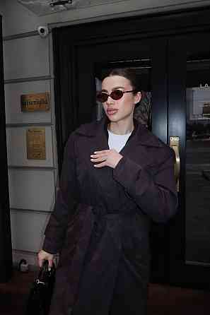 Женский стильный трендовый водоотталкивающий тренч качественный коттон + подклад Шоколад Одесса