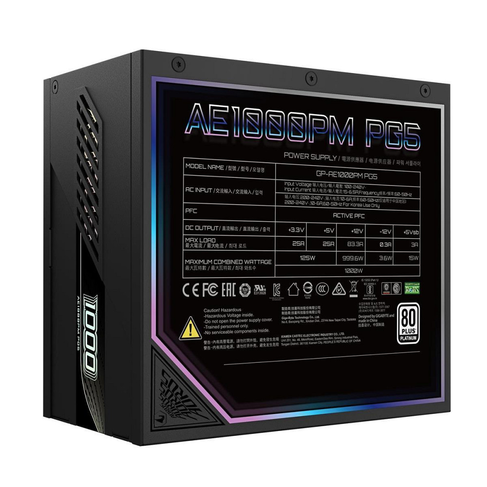 Блок живлення Gigabyte 1000W GP-AE1000PM PG5 ( Чорний ) Харків - фото 1
