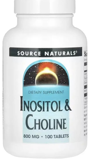 Холін та інозитол Source Naturals Inositol & Choline 800 mg 100 таб Київ - фото 1