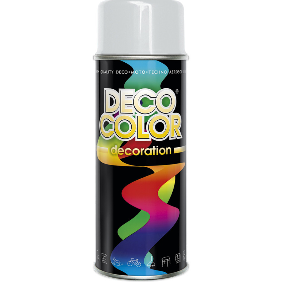 Фарба аерозольна алкідна DecoColor світло сірий (RAL7035) 400мл Київ - фото 1
