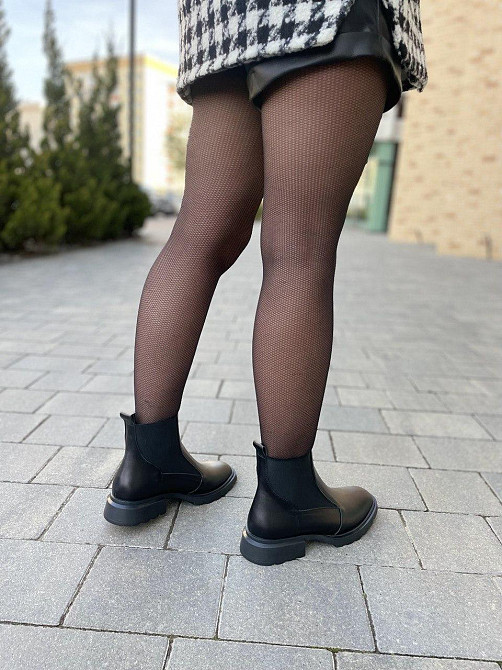 MILLI GOLD Черевики жіночі MILLI GOLD чорні натуральна шкіра висота 13 см (5236) 38р.39р.40р. Коломия - фото 4