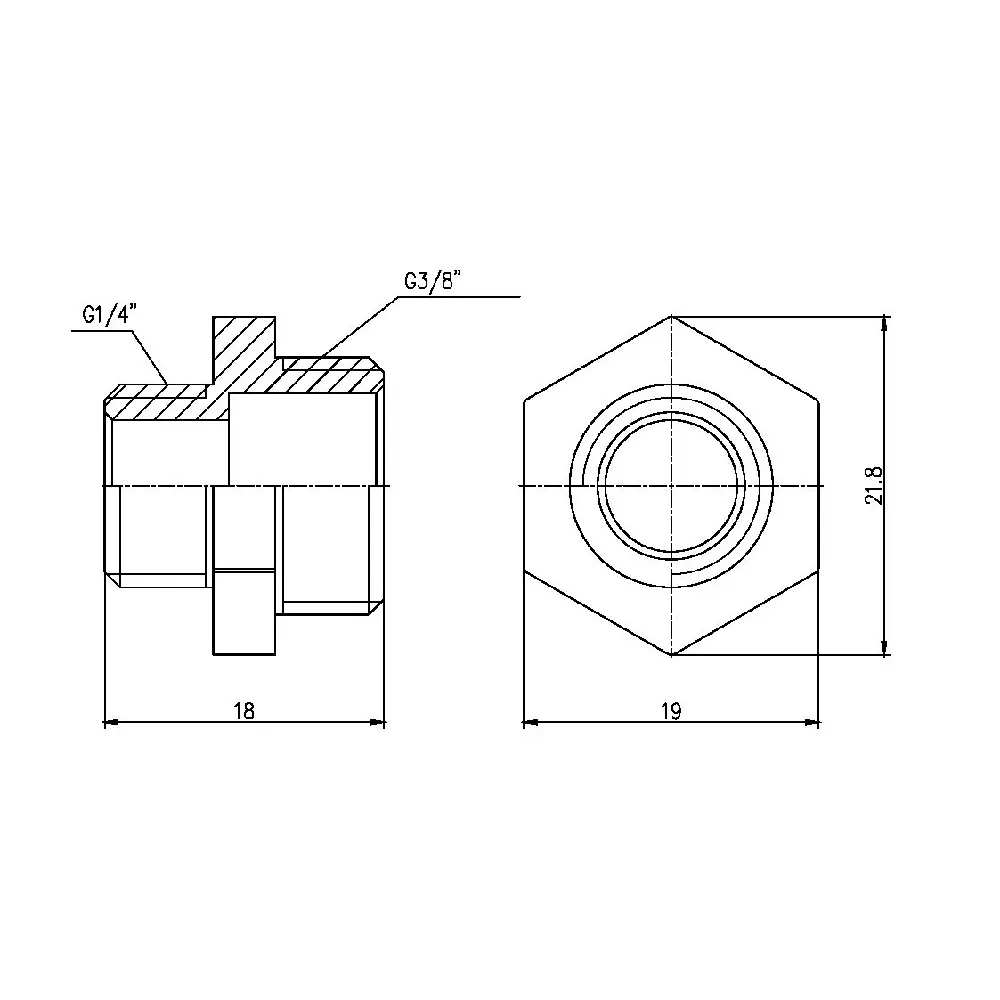 Ниппель редукционный Thermo Alliance Forte 3/8