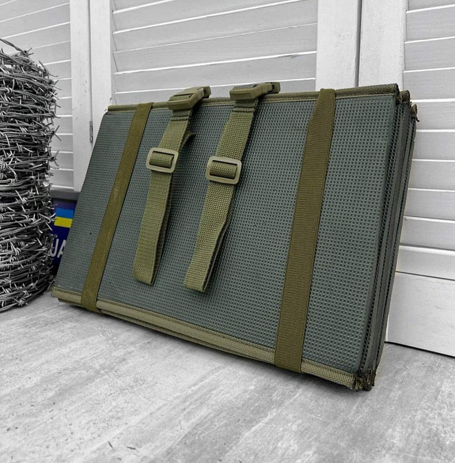 Сидіння каремат коврик тактичний із кріпленням на рпс броник і пояс складний коврик хакі 125х38 с Одеса - фото 9