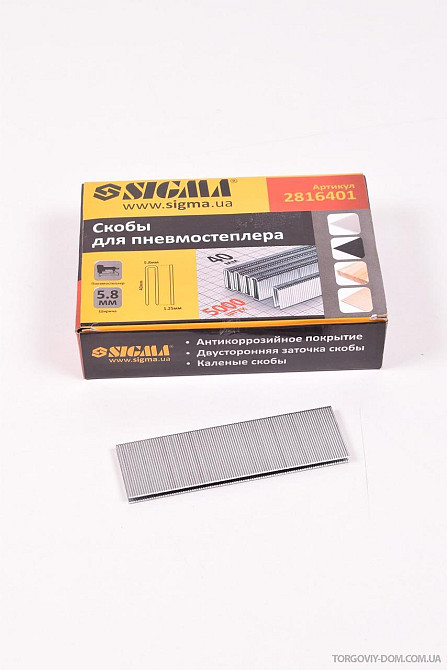 Скоби до степлера Sigma 5,8 на 40 мм (5000 шт.) 2816401 Київ - фото 4
