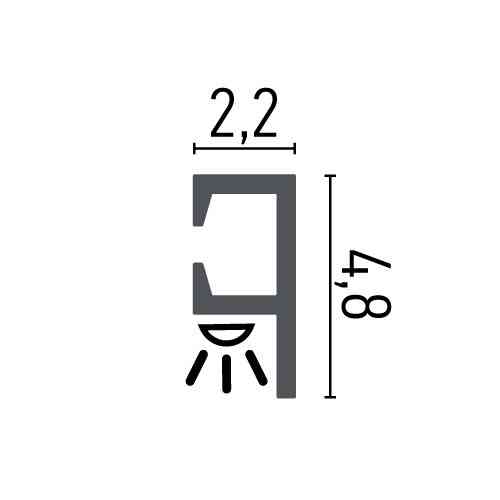 Молдинг полимерный для LED освещения Grand Décor KH 903 Днепр