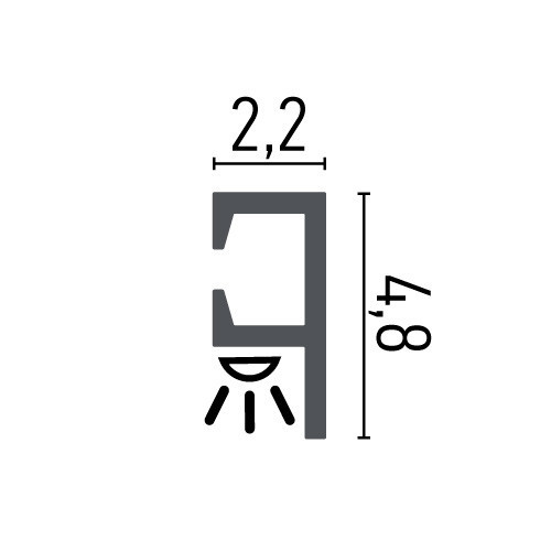 Молдинг полимерный для LED освещения Grand Décor KH 903 Днепр - изображение 6