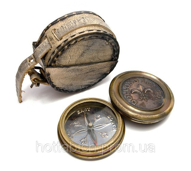 Компас в кожаном футляре Dollond London, код 26590 Киев - изображение 1