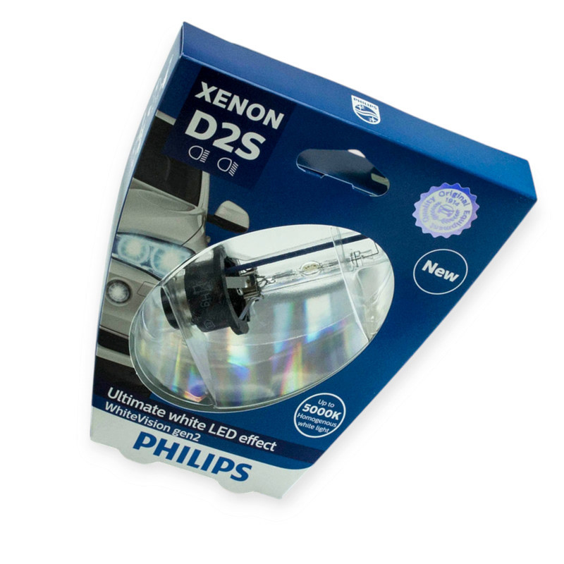 Автолампа D2S 12V 35W PHILIPS White Vision gen2 5000K 120% ксенонова Мукачево - фото 1