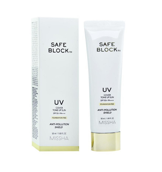 Сонцезахисний засіб Safe Block RX Cover Tone Up Sun SPF50+ Missha 50 мл Київ - фото 2