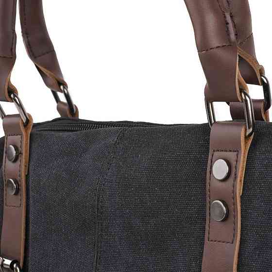 Дорожная сумка текстильная большая Черная (Vintage) Киев