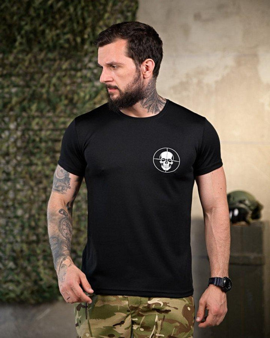 Тактическая потоотводящая футболка One Shot black ПП4655 Одесса - изображение 3