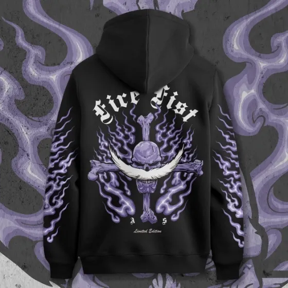 Худи для подростка мальчика с принтом Ван Піс Fire Fi140t Purple Edition Размер 180 Anime11253 Днепр