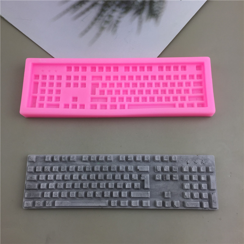 Молд силиконовый Клавиатура 51 на 145 мм розовый Киев - изображение 1