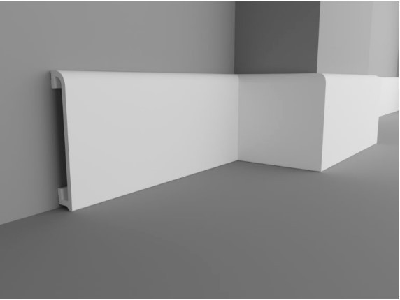 Плинтус РМ 080.16 под покраску из полимера высокой плотности  (2,00м.п.) 80х13мм Днепр - изображение 1