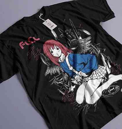 Футболка мужская аниме Гакхиакута Томе Джапанесе Танкобон оверсайз (S/M/L) Черний AnimeJ0972 Днепр