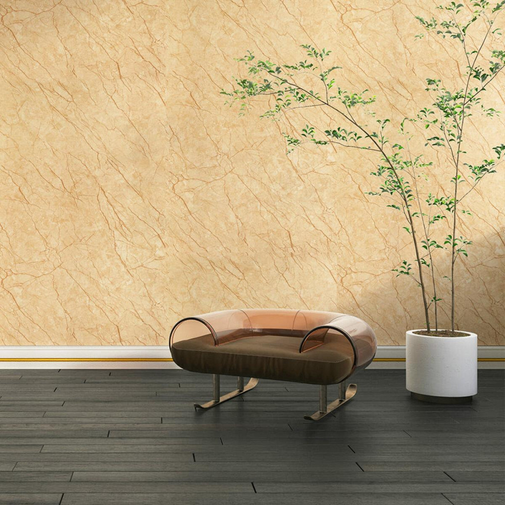 Плінтус РР самоклеючий 2300х70х4мм Білий з золотою смужкою (D) SW-00001832 Київ - фото 5