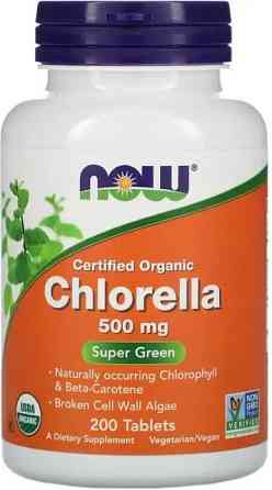 Водорості хлорели Now Foods Chlorella 500 мг, 200 таб Київ