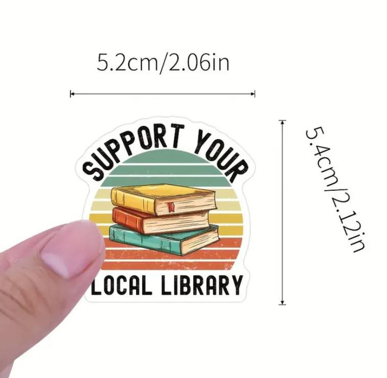 Наклейки с книгами, книжные наклейки,Виниловые водонепроницаемые стикеры для творчества, 60 штук Киев - изображение 3