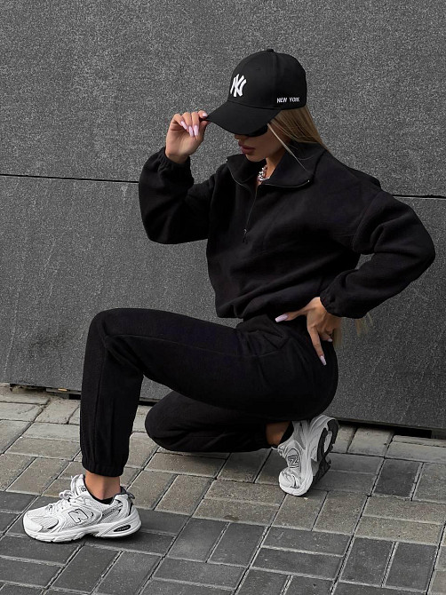 Жіночий стильний теплий флісовий костюм двійка, двосторонній фліс Одеса - фото 3