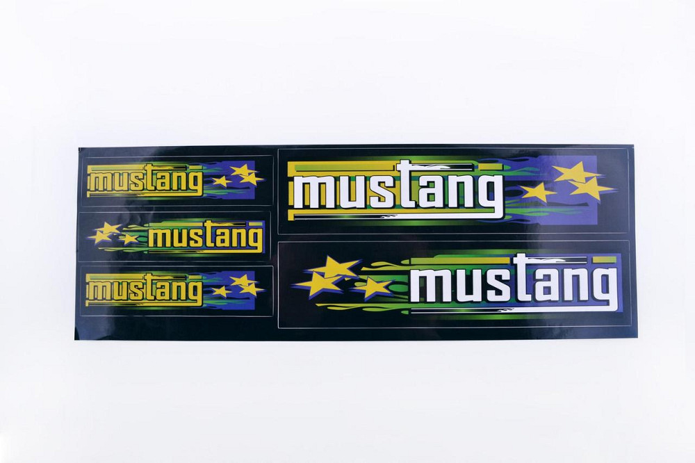 Наклейки (набір) MUSTANG (48х16см, чорні) Мукачево - фото 1