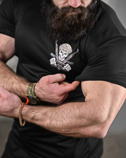 Тактическая потоотводящая футболка водитель черная ДЛ6481 Одесса - изображение 5