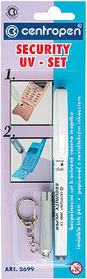 Маркер перманентний "Centropen" 2699/01 "Security UV-Pen" з ліхтариком/ультрафіолет, шт Київ - фото 1