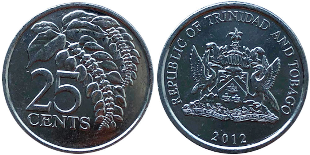 Trinidad Тринідад і Тобаго - 25 Cents 2012 UNC Полтава - фото 1