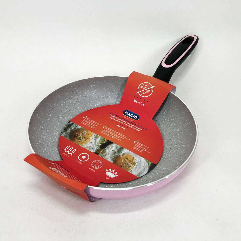 Сковорода на долго Magio MG-1176 22 см, Сковорода для готовки на индукционной плите PM-21 Львов - изображение 3
