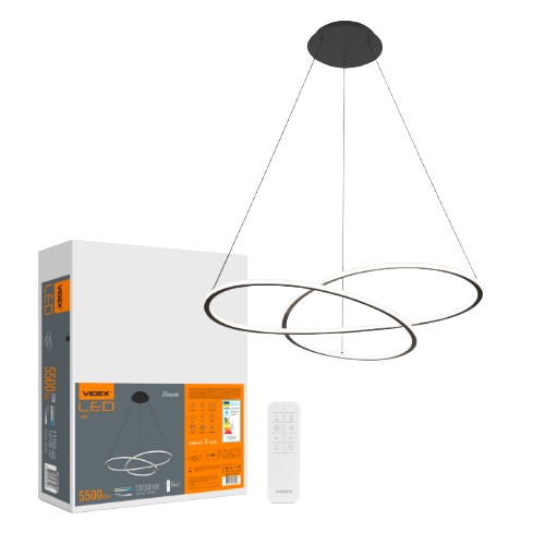 LED Світильник функціональний 110W VL-CLD-989-BK Decora Videx Житомир - фото 2