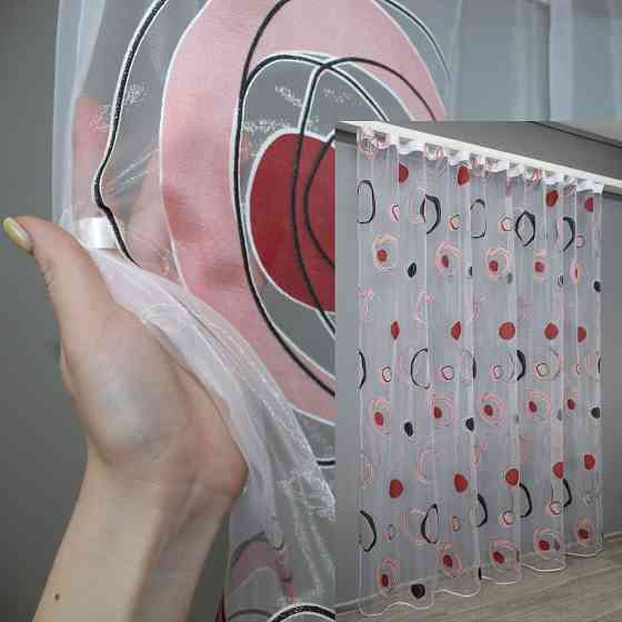 Тюль органза с принтом цвет разноцветный 1424т Киев