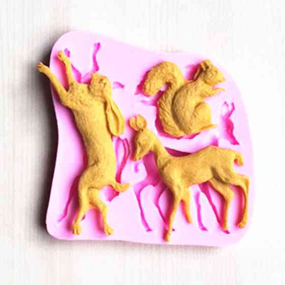 Молд силиконовый Лесные звери 95 на 95 см розовый Киев