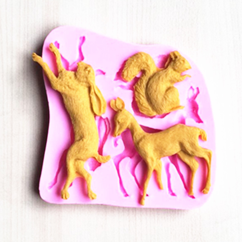 Молд силиконовый Лесные звери 95 на 95 см розовый Киев - изображение 5