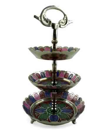 Конфетница из бронзы трехярусная Киев