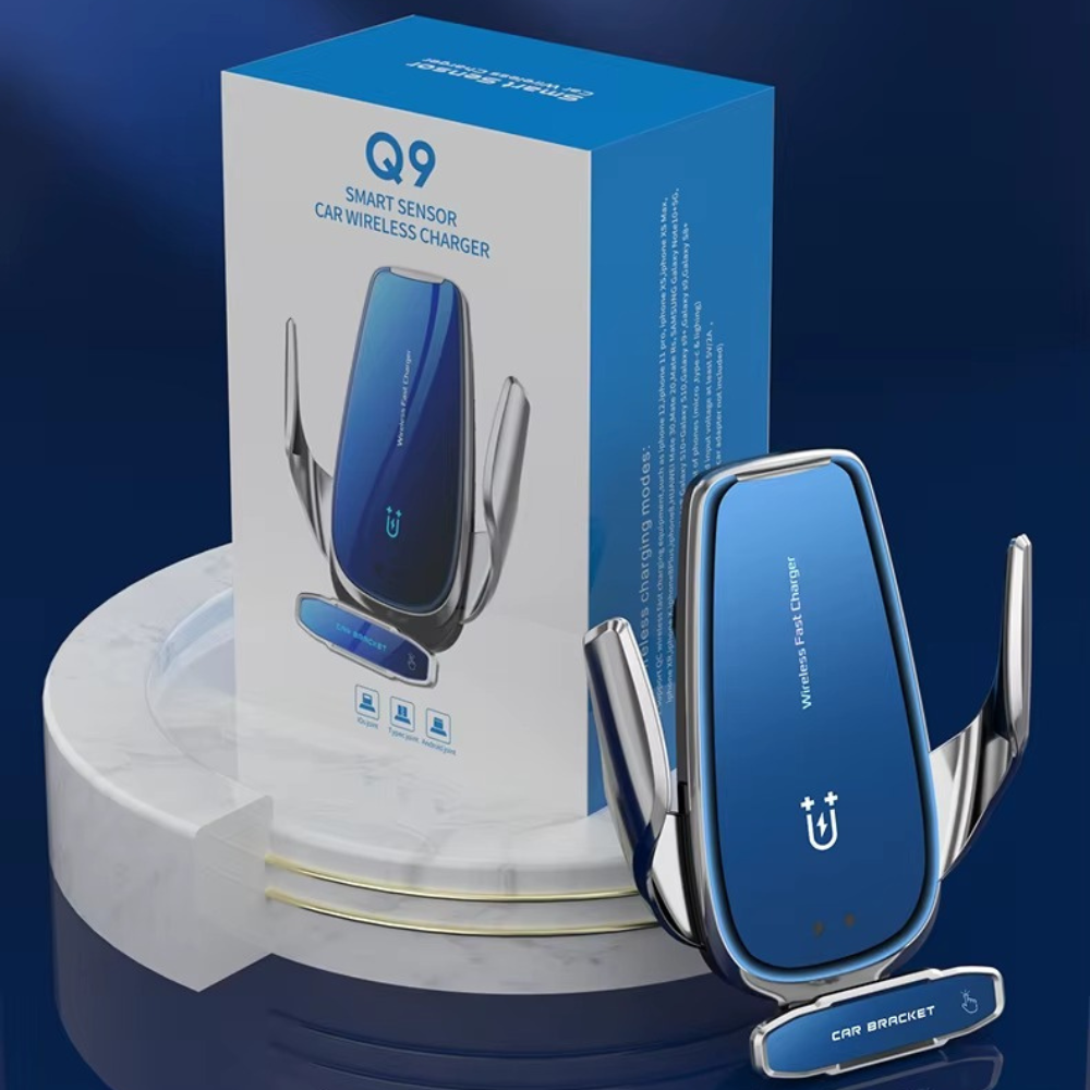 Держатель для телефона,автомобильный с беспроводной зарядкой 15W с функцией автоматического открытия,серебристый Каменец-Подольский - изображение 7