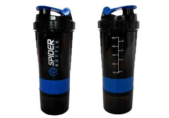 Шейкер спортивний EasyFit Spider 0,5 л Чорно-синий Коломия