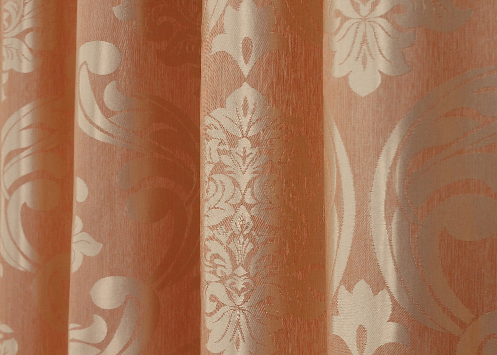 Комплект готових штор VR-Textil Жакард Ліон № 608ш Помаранчевий 150х270 см 2 шт (30-374) Київ - фото 8