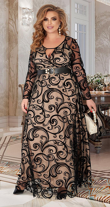 Длинное нарядное платье большого размера (52) Киев - изображение 1