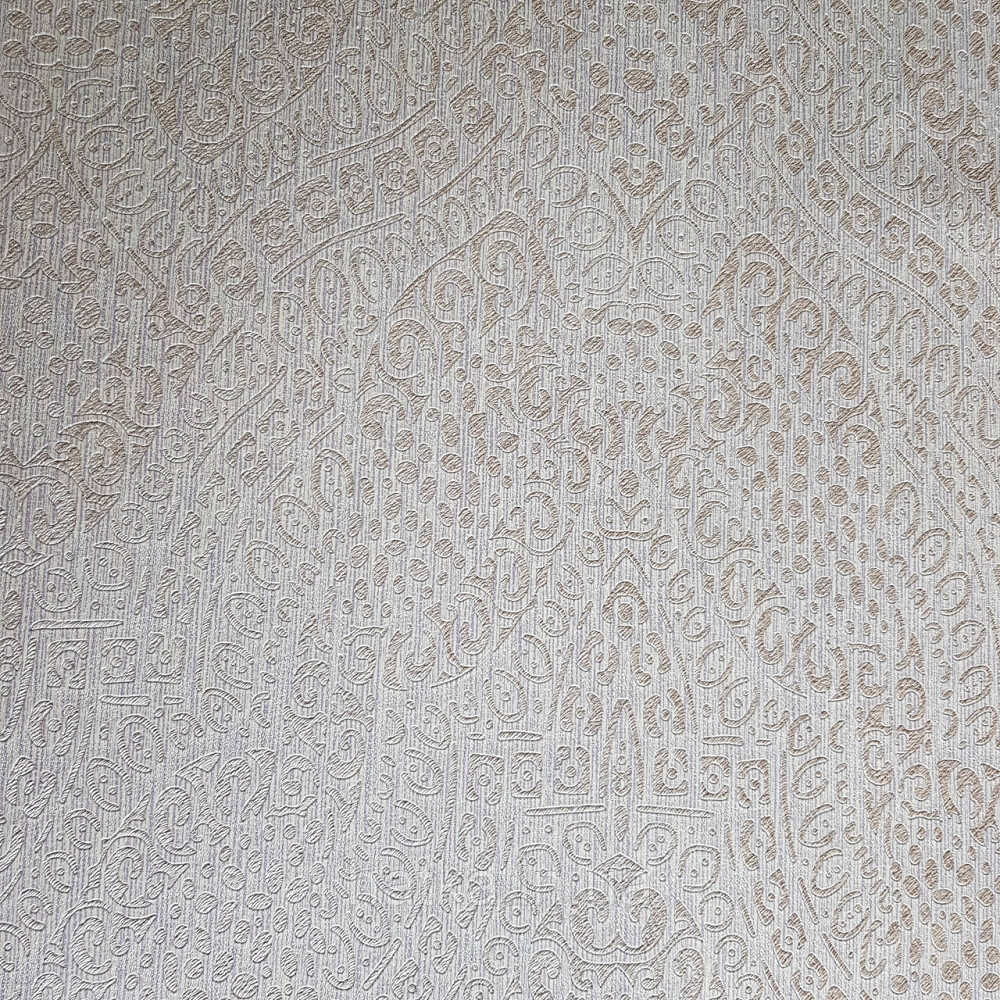 Шпалери метрові вінілові на флізелін Yuanlong Samsara східний стиль вензелі завитки пісочний бежеві 3д Київ - фото 1
