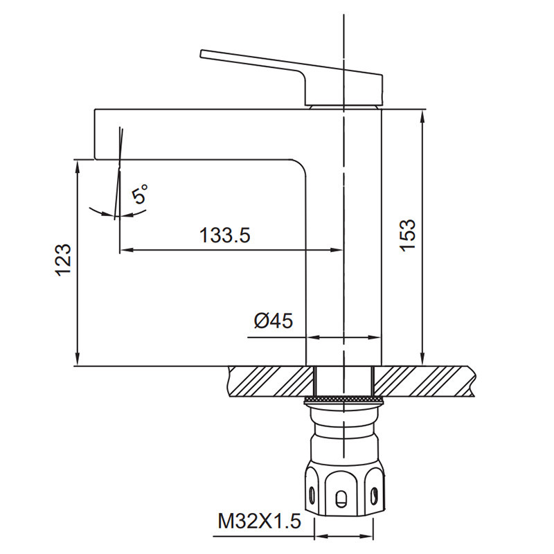 Смеситель для умывальника Koer KI-10016-02 из нержавеющей стали, цвет нерж, модель KR4789 Харьков - изображение 5