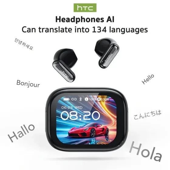 Беспроводные наушники HTC NE68 TWS с сенсорным экраном и AI приложением Запорожье