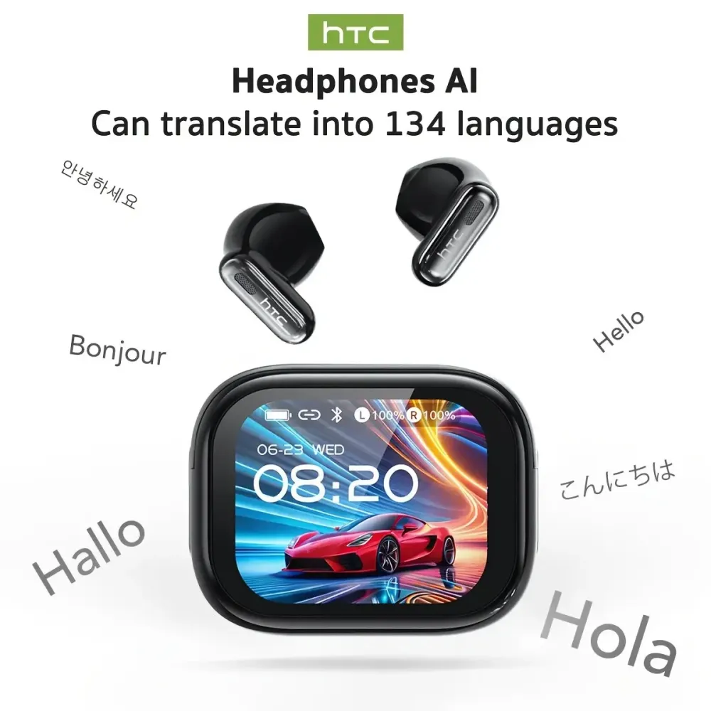 Беспроводные наушники HTC NE68 TWS с сенсорным экраном и AI приложением Запорожье - изображение 3