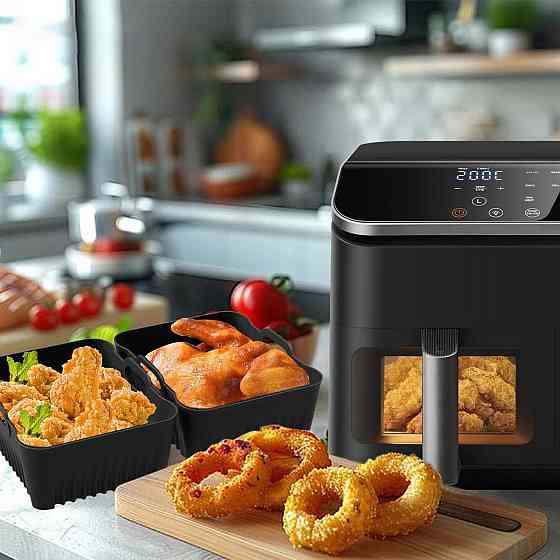 Аксесуари для аерофритюрниці Cosori CAF-R901-AEU Чорний 8.5L силіконова форма, решітка, шпажки, рукавички, пергамент, набор Київ