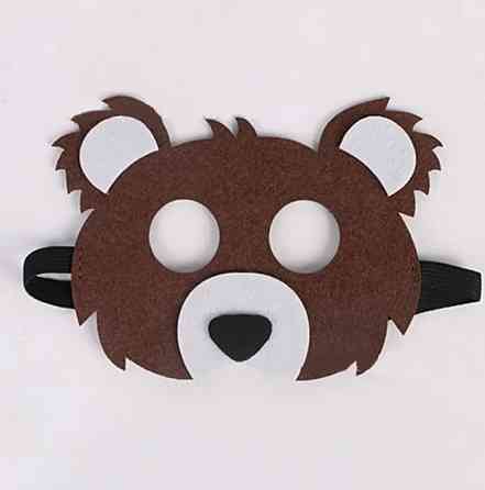 Детская маска на лицо Мишка one size коричневый Киев