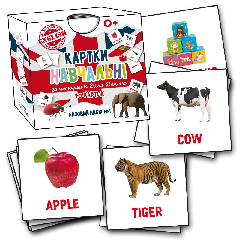 Карточки обучающие Гленна Домана №1 ENGLISH MKD0021, 70 карточек Винница - изображение 1