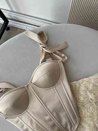 Женский романтичный корсетный комплект с 3D-цветами Бежевый, S Одесса