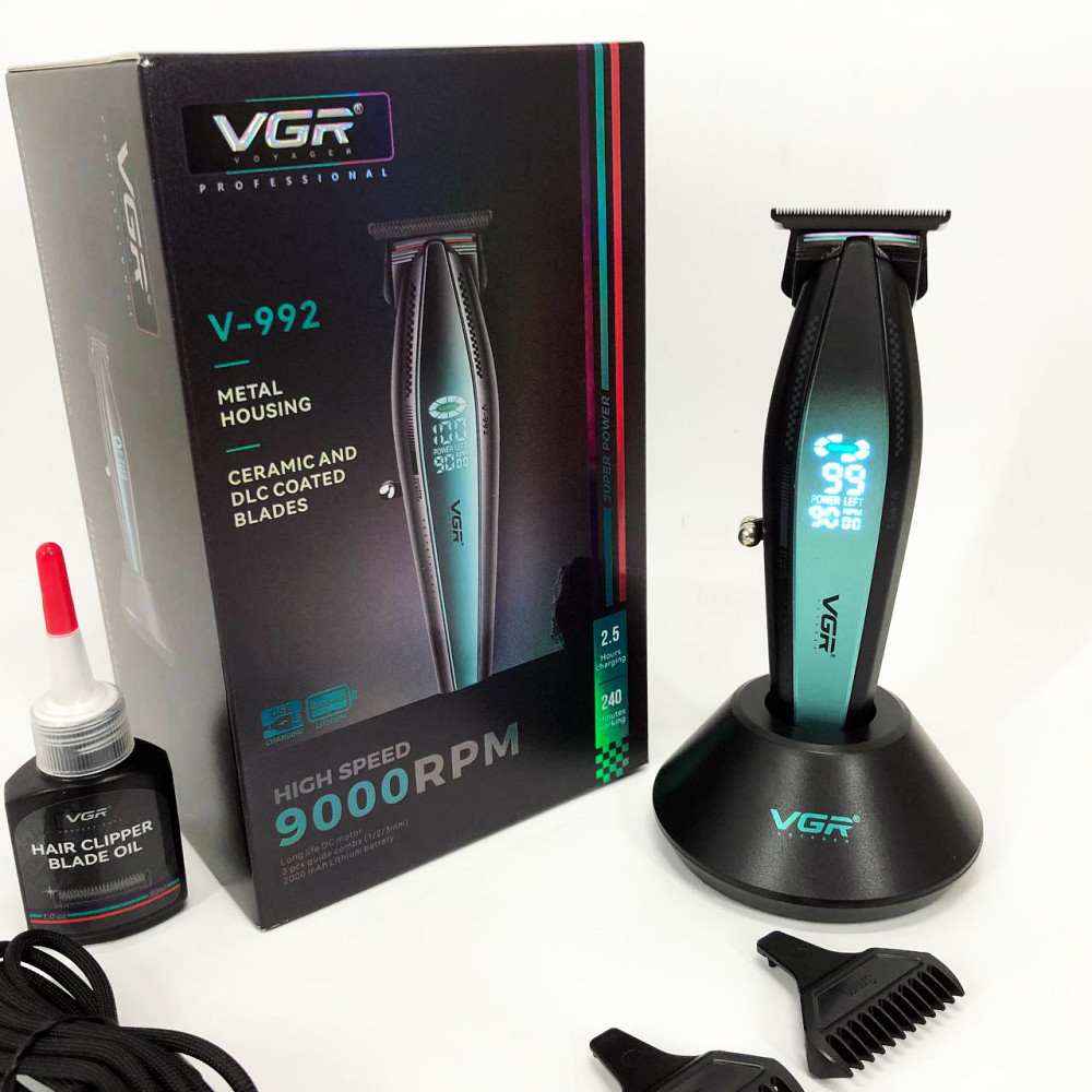 Портативна ручна машинка для стрижки волосся VGR V-992, Машинка для стрижки волосся хороша DI-98 Львів - фото 17
