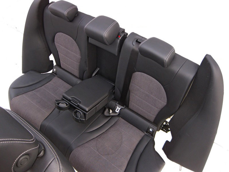 Mercedes-Benz  A2059100838 9J41 Комплект сидінь чорний шкірозамінник з сірою тканиною C-Class W205 Одеса - фото 6