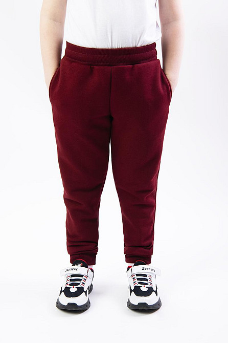 Бруки дитячих і підлітків, бордові, топ 110 Крохатушка одяг Київ - фото 1